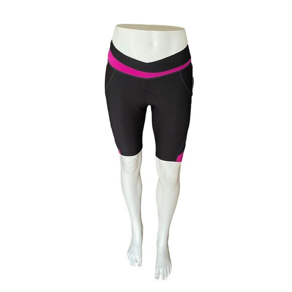 Louis Garneau Padded Black / Fuchsia Cycling Shorts XS S 0 2 4 WOMENS NWT NEW - Picture 7 of 10
